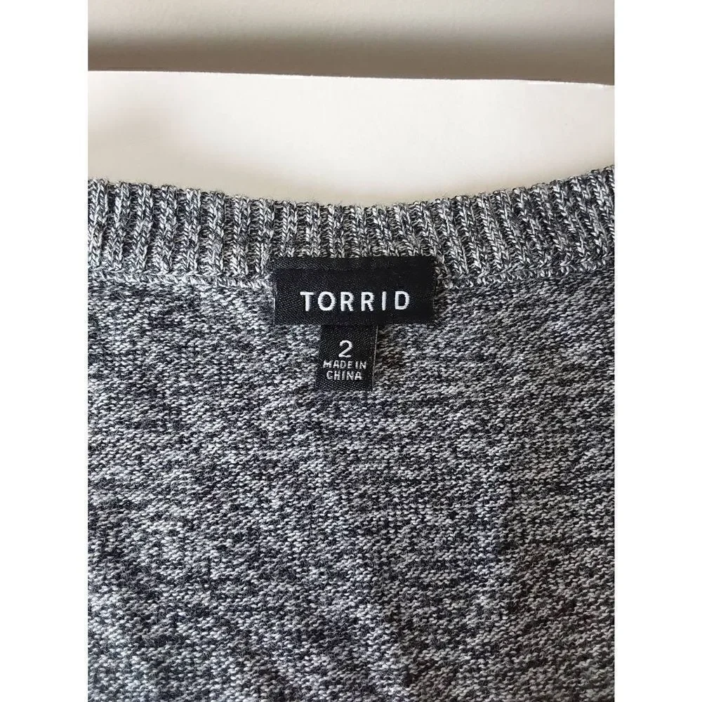 Torrid marled knit sweater Size 2 patches - Picture 7 of 9